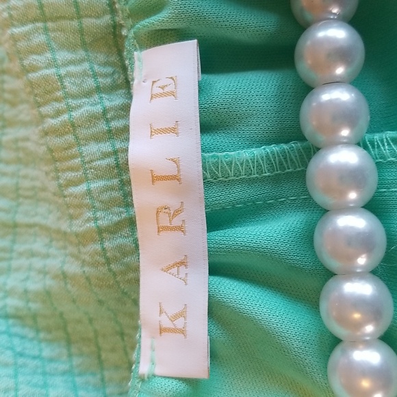 Karlie Mint Green Short Sleeve Signature Maxi Dress Size Medium - Picture 10 of 11